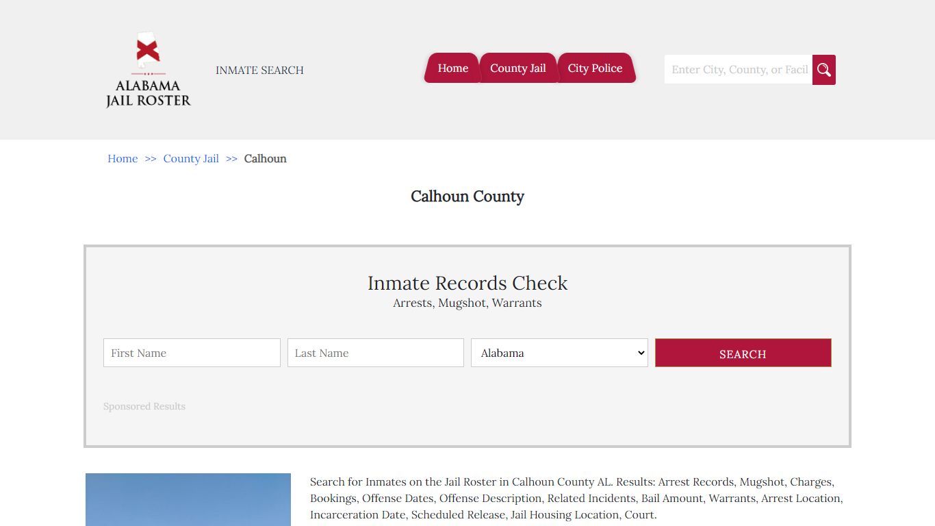 Calhoun County - Alabama Jail Inmate Search